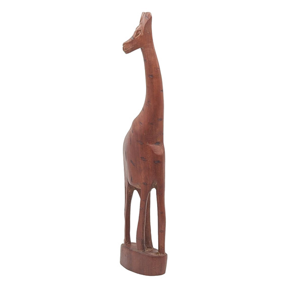 Vintage Hand Carved Wooden Giraffe Figurine Made in Kenya (Repaired) - Picture 1 of 12